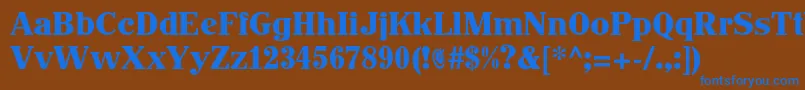 Johnhancockcp Font – Blue Fonts on Brown Background