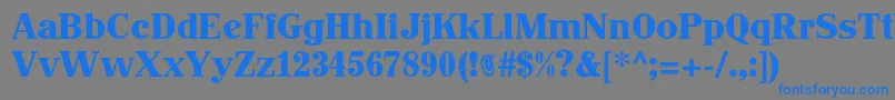 Johnhancockcp Font – Blue Fonts on Gray Background