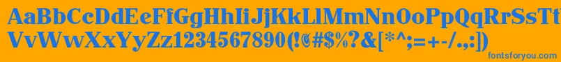 Police Johnhancockcp – polices bleues sur fond orange