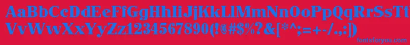 Johnhancockcp Font – Blue Fonts on Red Background