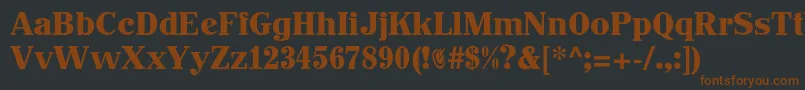 Johnhancockcp Font – Brown Fonts on Black Background