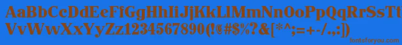 Johnhancockcp Font – Brown Fonts on Blue Background
