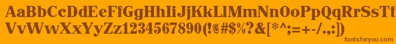 Johnhancockcp Font – Brown Fonts on Orange Background