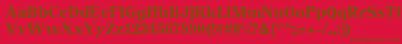 Johnhancockcp Font – Brown Fonts on Red Background