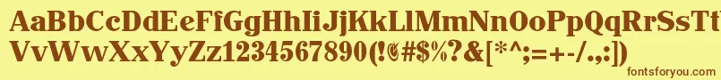 Johnhancockcp Font – Brown Fonts on Yellow Background