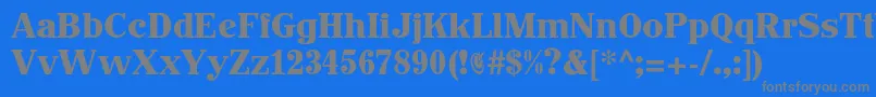 Johnhancockcp Font – Gray Fonts on Blue Background