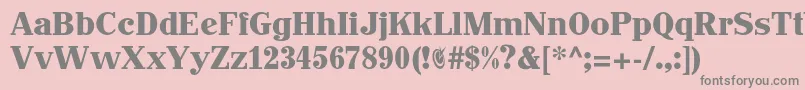 Johnhancockcp Font – Gray Fonts on Pink Background