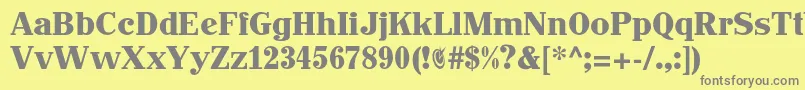 Johnhancockcp Font – Gray Fonts on Yellow Background
