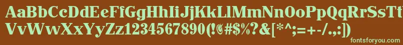 Johnhancockcp Font – Green Fonts on Brown Background