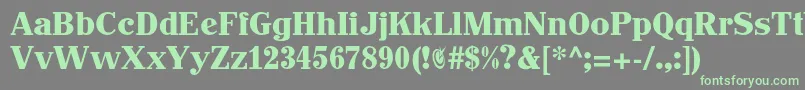 Johnhancockcp Font – Green Fonts on Gray Background