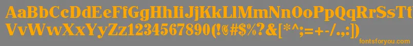 Johnhancockcp Font – Orange Fonts on Gray Background