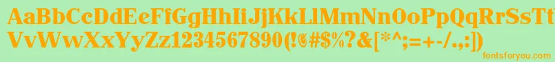 Johnhancockcp Font – Orange Fonts on Green Background