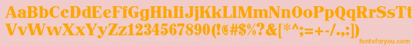 Johnhancockcp Font – Orange Fonts on Pink Background