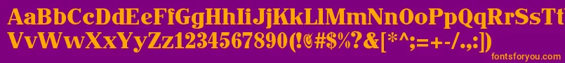 Шрифт Johnhancockcp – оранжевые шрифты на фиолетовом фоне
