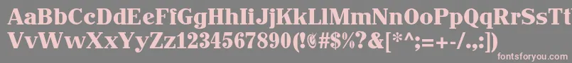 Johnhancockcp-Schriftart – Rosa Schriften auf grauem Hintergrund