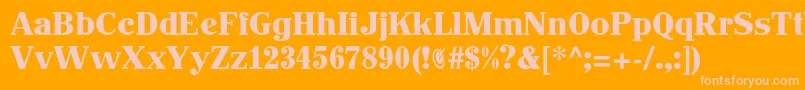 Johnhancockcp Font – Pink Fonts on Orange Background