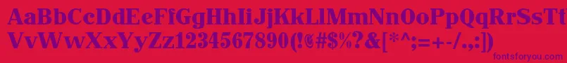 Johnhancockcp Font – Purple Fonts on Red Background
