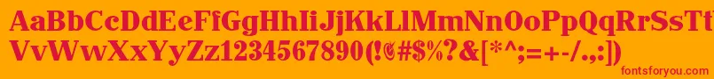Johnhancockcp Font – Red Fonts on Orange Background