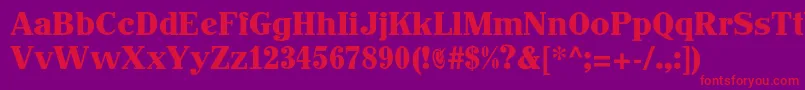 Johnhancockcp Font – Red Fonts on Purple Background