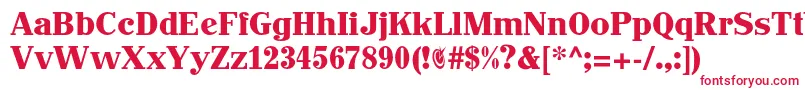 Johnhancockcp Font – Red Fonts on White Background