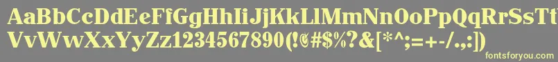 Johnhancockcp Font – Yellow Fonts on Gray Background