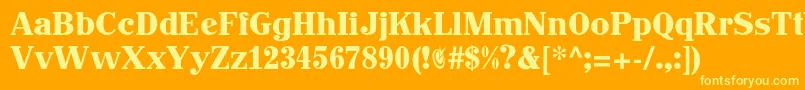 Johnhancockcp Font – Yellow Fonts on Orange Background