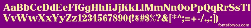 Johnhancockcp Font – Yellow Fonts on Purple Background