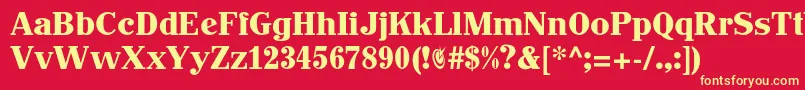 Johnhancockcp Font – Yellow Fonts on Red Background