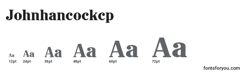 Johnhancockcp font sizes