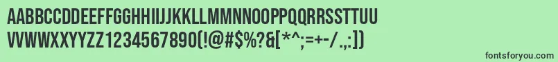 フォントBebasneueRegular – 緑の背景に黒い文字