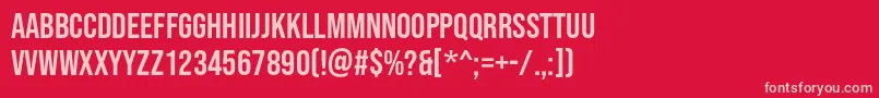 BebasneueRegular Font – Pink Fonts on Red Background