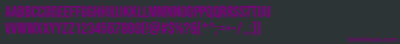 Czcionka BebasneueRegular – fioletowe czcionki na czarnym tle