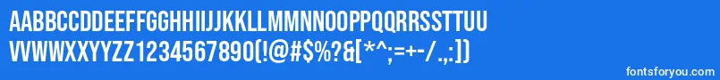 フォントBebasneueRegular – 青い背景に白い文字