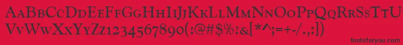 Goudyhanscd Font – Black Fonts on Red Background