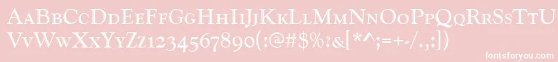 Goudyhanscd Font – White Fonts on Pink Background