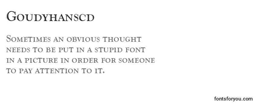 Review of the Goudyhanscd Font