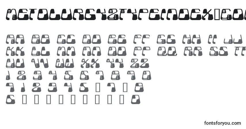 A fonte Metolurgy2Typeindex.Com – alfabeto, números, caracteres especiais