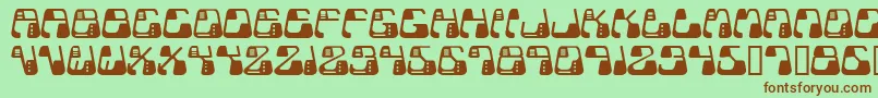 Metolurgy2Typeindex.Com Font – Brown Fonts on Green Background
