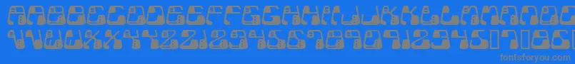 Czcionka Metolurgy2Typeindex.Com – szare czcionki na niebieskim tle