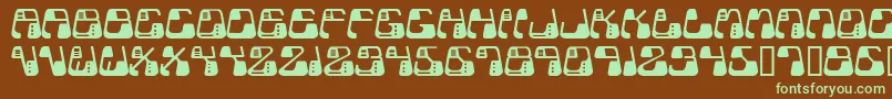 Metolurgy2Typeindex.Com Font – Green Fonts on Brown Background