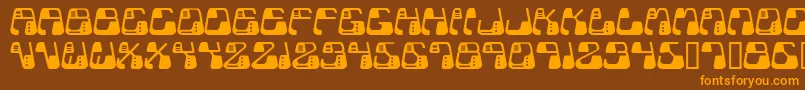 Metolurgy2Typeindex.Com Font – Orange Fonts on Brown Background