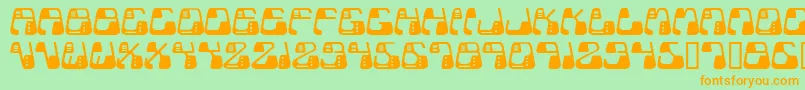 Metolurgy2Typeindex.Com Font – Orange Fonts on Green Background