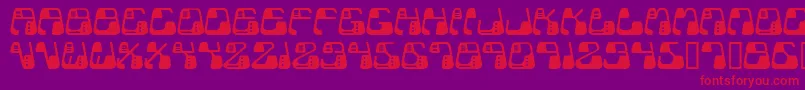 フォントMetolurgy2Typeindex.Com – 紫の背景に赤い文字