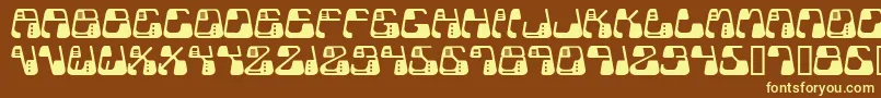 Metolurgy2Typeindex.Com Font – Yellow Fonts on Brown Background