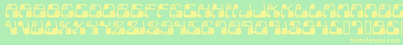 Metolurgy2Typeindex.Com Font – Yellow Fonts on Green Background