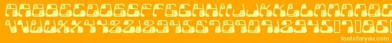 Metolurgy2Typeindex.Com Font – Yellow Fonts on Orange Background