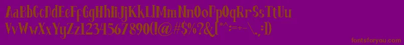 Fontastique Font – Brown Fonts on Purple Background