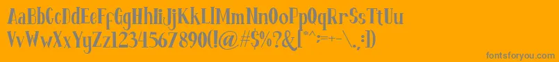 Fontastique Font – Gray Fonts on Orange Background