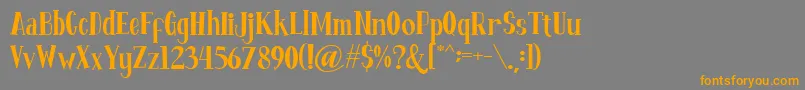 Fontastique Font – Orange Fonts on Gray Background