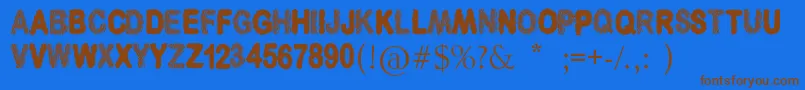 Шрифт 3DCubesSolid – коричневые шрифты на синем фоне